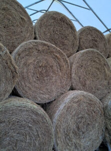 Hallivilla müüb heina, heinarulle.